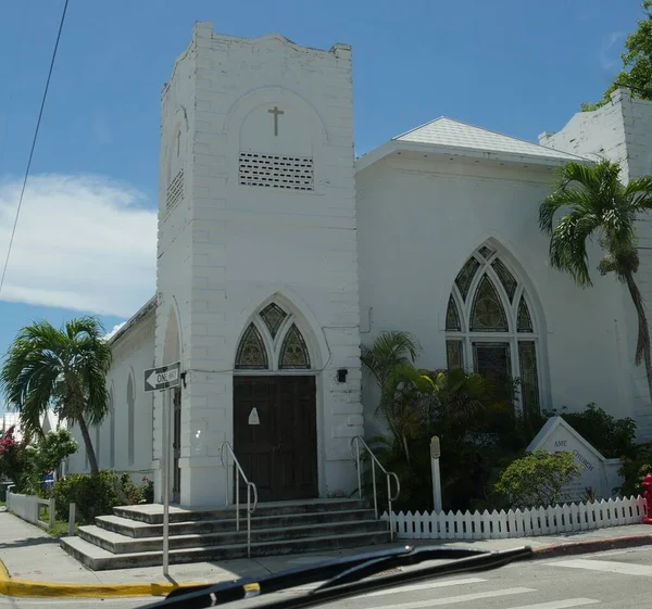 One Churches Street Intersection Key West Florida — Stock Photo, Image