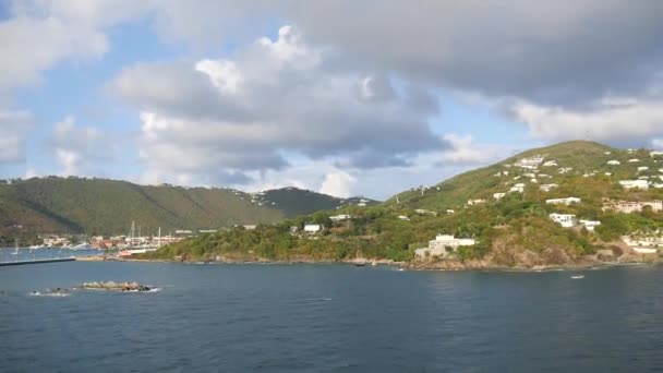 Vista Costiera Thomas Isole Vergini Americane — Video Stock