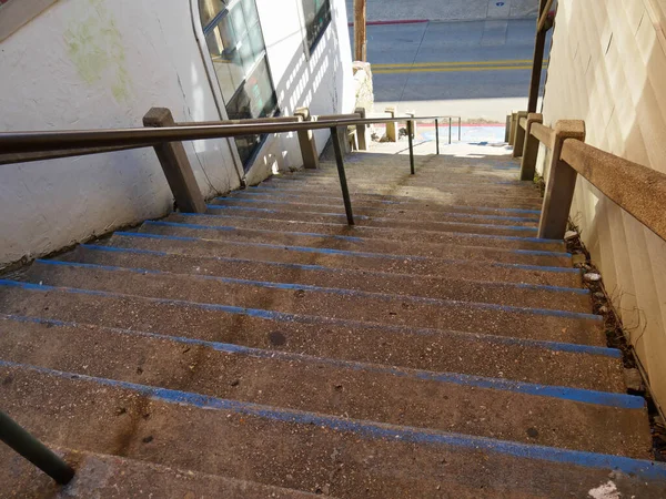 Бетонная Лестница Ведущая Улицу Эврика Спрингс Арканзас — стоковое фото