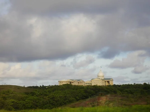 Wide Shot Capitol Palau Palace Palau National Congress Ngerulmud Melekeok — Stock Photo, Image