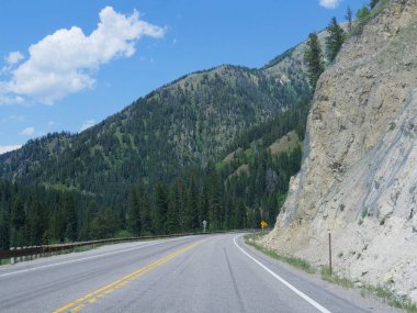 Scenic drives around Yellowstone National Park in Wyoming. clipart
