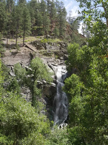 Bridal Veil Falls Pieds Est Cascade Accessible Dans Canyon Spearfish — Photo