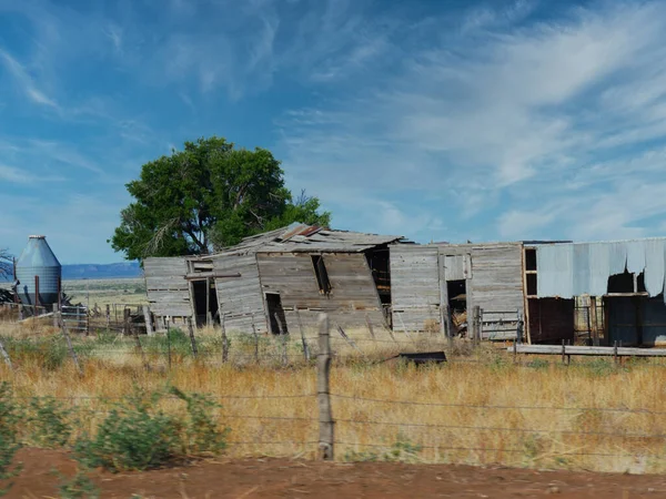 Zniszczone Struktury Glenrio Jednym Miast Duchów Nowym Meksyku — Zdjęcie stockowe