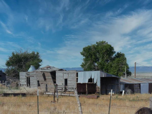 Glenrio Daki Harap Olmuş Binalar New Mexico Daki Hayalet Kasabalardan — Stok fotoğraf