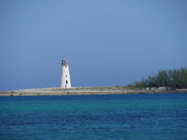 Faro Del Puerto Nassau Hito Histórico Las Bahamas —  Fotos de Stock