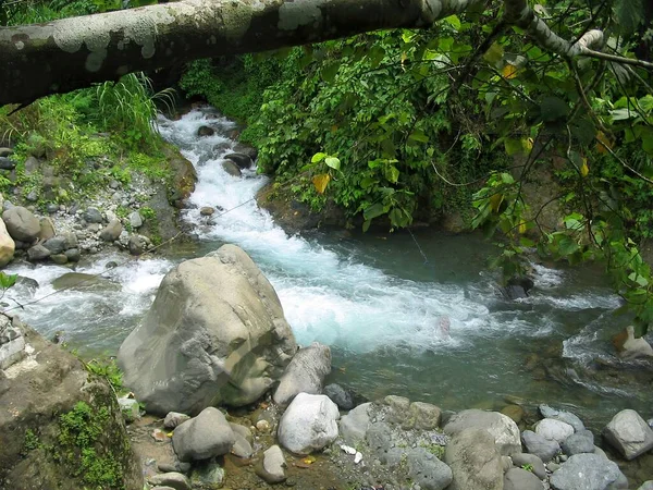 Rio Fluxo Nas Montanhas Filipinas — Fotografia de Stock