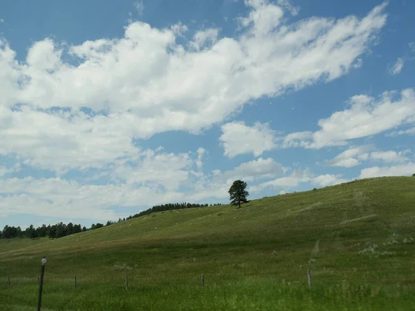 Jemně Zvlněné Kopce Wyoming Krajina Podél Silnice — Stock fotografie