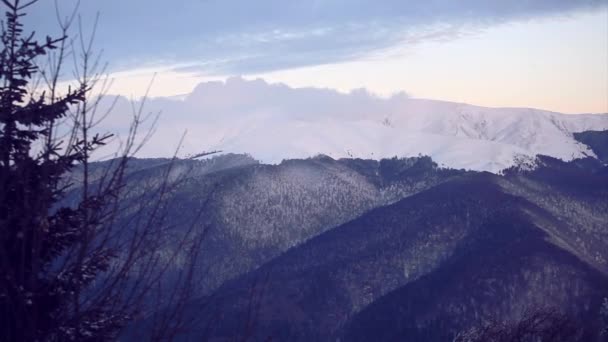 Χιόνι και σύννεφα timelapse — Αρχείο Βίντεο