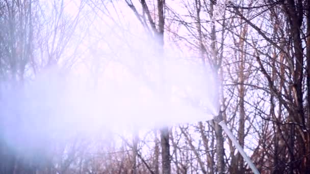 Snow cannon - close-up — Stock Video