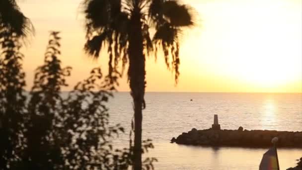 Atardecer playa timelapse — Vídeo de stock