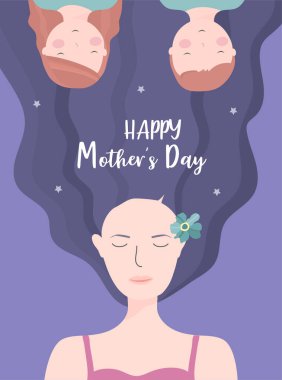 Anneler Günün kutlu olsun, Anneler Günü için hoş geldin tasarımı, Vektör illüstrasyonu.