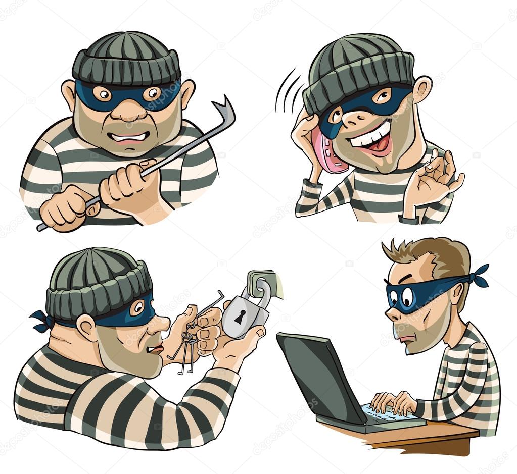 Figure four thieves. — Stock Vector © publiy #102223660