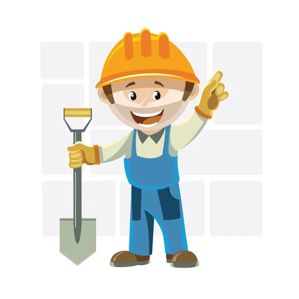 Dibujos animados Builder hombres — Vector de stock