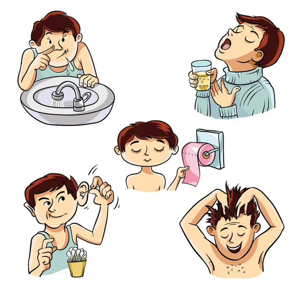 Personal hygiene of the person — Stock Vector