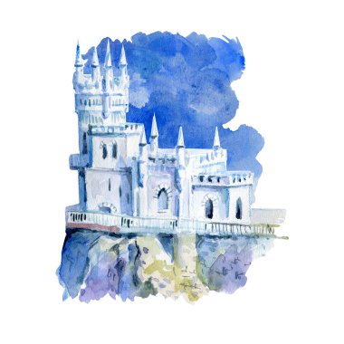 Uçurumun kenarında güzel bir kale