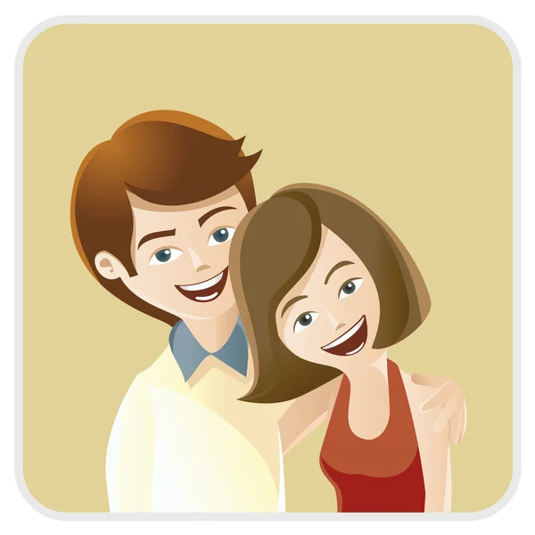 Happy couple — Stock Vector