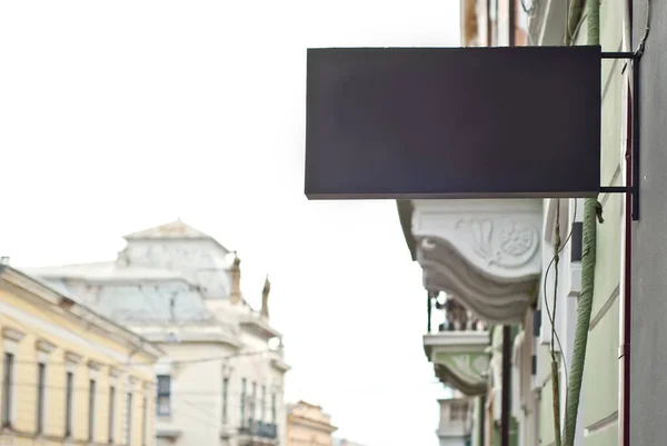 Rechteckiges Schild Gebäude Kopieren Sie Platz Und Platz Für Text — Stockfoto