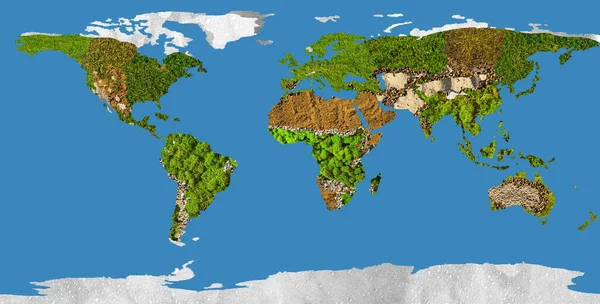 Carte Climatique Monde Est Composé Diverses Textures Les Zones Climatiques — Photo