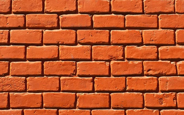 砖墙的结构 展览上展示了墙壁或栅栏的样品 橙色砖块关上了 — 图库照片