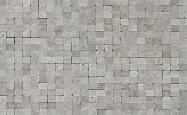 Cobblestone Texture Sidewalk Tile Evenly Folded Gray Cobblestones Close — Stock Photo, Image