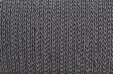 Hasır ürünlerin dokusu. Kaba yün iplik yakın plan.