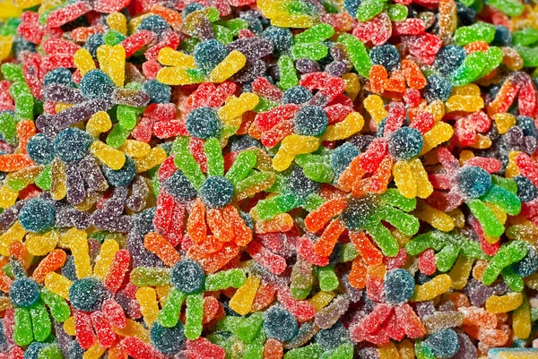 Çok Renkli Şekerlemelerin Dokusu Tatlılar Yığının Üzerinde Şekerci Dükkanı Penceresi — Stok fotoğraf