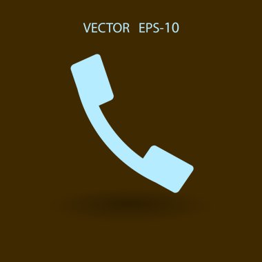 düz bir telefon simgesi