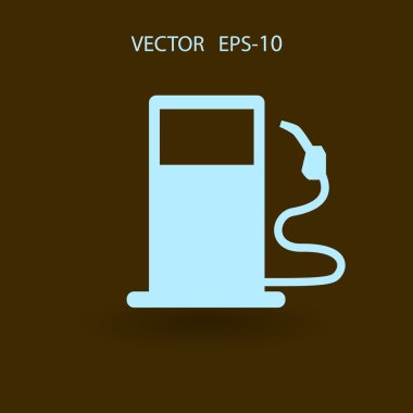 Düz yakıt simgesi. Vektör