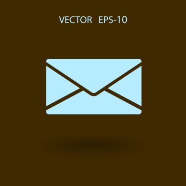 Mektubun düz simgesi