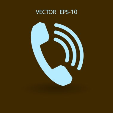 düz bir telefon simgesi