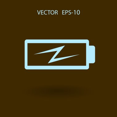 Düz pil düşük güç simgesi