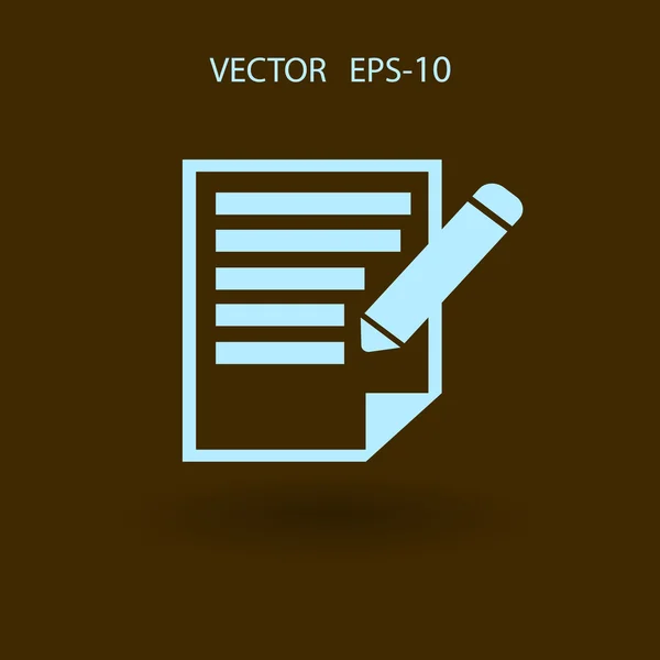 Platte pictogram van nota 's — Stockvector