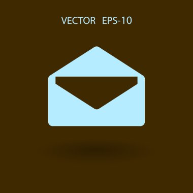 Mektubun düz simgesi