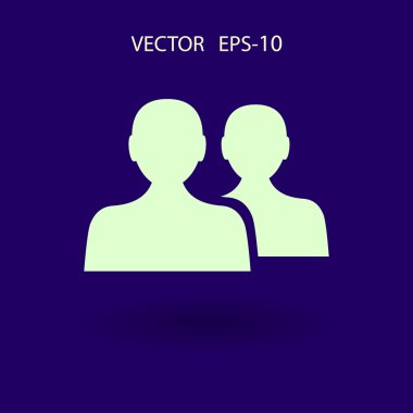 Takım çalışması, düz simgesi