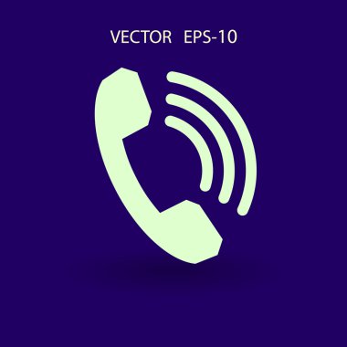 düz bir telefon simgesi