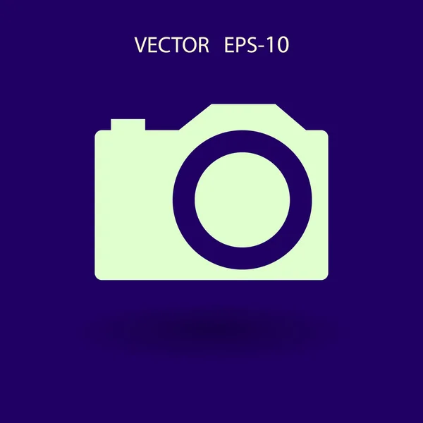 Плоская иконка камеры — стоковый вектор