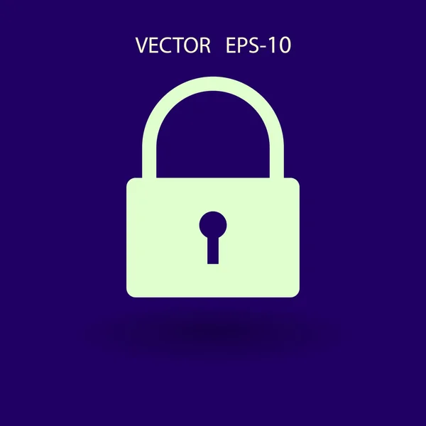Ploché ikony zámku — Stockový vektor