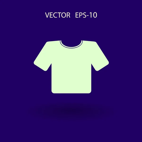 Plana um ícone de t-shirt. Vetor — Vetor de Stock