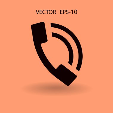 düz bir telefon simgesi