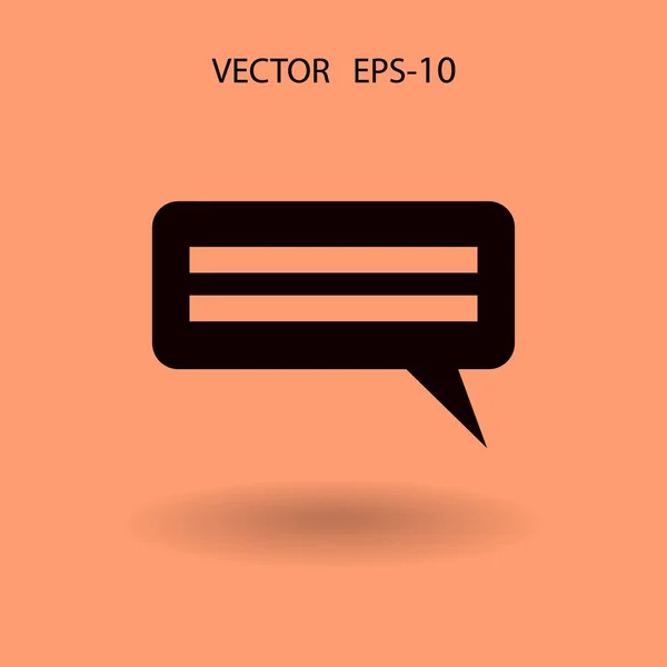 Icono plano de una comunicación — Vector de stock