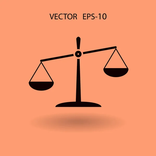 Platte pictogram van Justitie — Stockvector