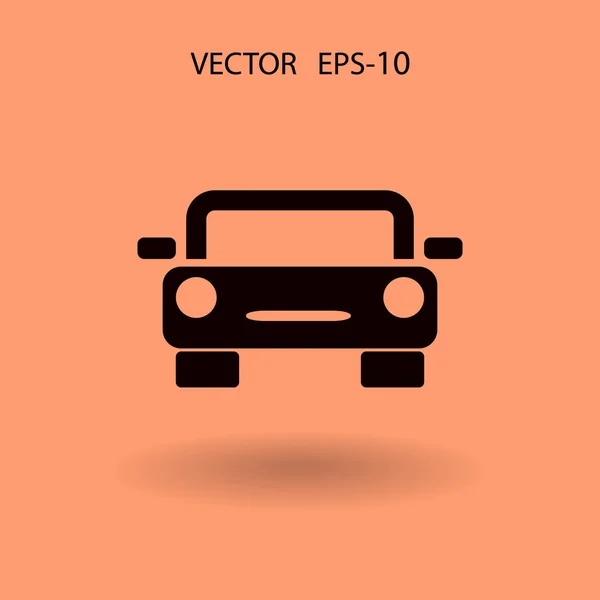 Plochý dlouhý stín Ikona auta, vektorová ilustrace — Stockový vektor