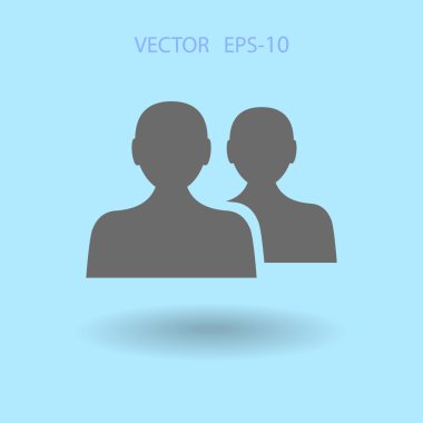 Takım çalışması, düz simgesi