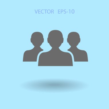 Takım çalışması, düz simgesi