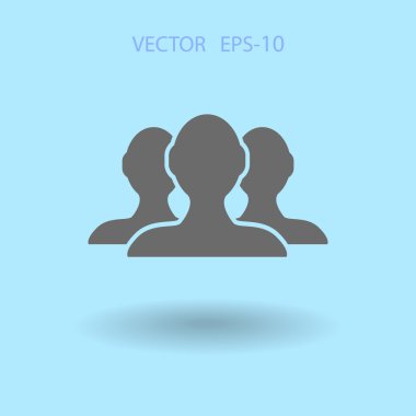 Takım çalışması, düz simgesi