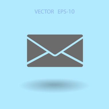 Mektubun düz simgesi