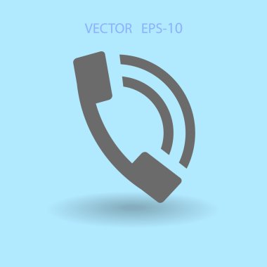 düz bir telefon simgesi