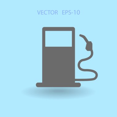 Düz yakıt simgesi. Vektör