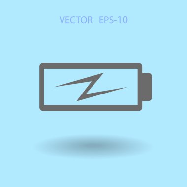 Düz pil düşük güç simgesi