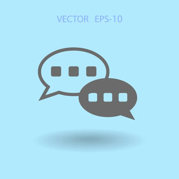 Icono plano de una comunicación — Vector de stock